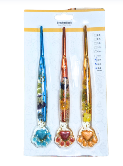 Pack de 3 Crochet de Resina