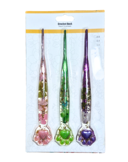 Pack de 3 Crochet de Resina