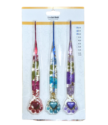 Pack de 3 Crochet de Resina