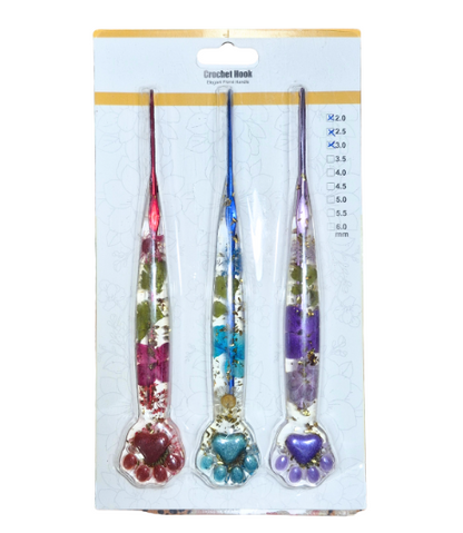 Pack de 3 Crochet de Resina